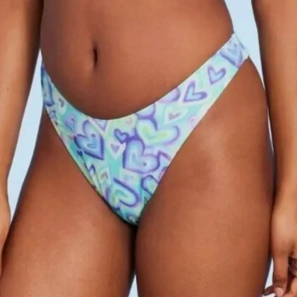 Wild Fable Nedium Pastel Hearts Bikini Bottom